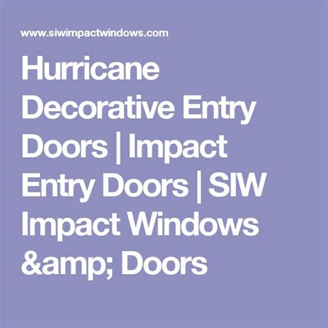 29 best Hurricane impact entry doors & shutters images on Pinterest ...