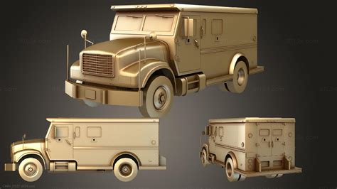 Vehicles Armored Truck Bank CARS 0522 3D Stl Model For CNC