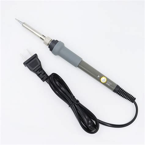 Gray Adjustable Temperature Electric Soldering Iron Us 110v Solder Gun