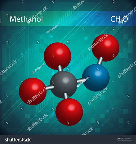 An Image Showing The Methanol Formula Stock Vector Illustration ...