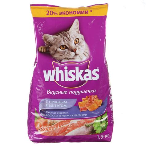 Корм д/жив.Вискас под/паш лос/тун/крев 4*1.9кг (7650) в Москве: цены ...