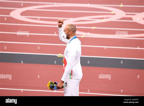 Tokyo Japan 2nd Aug 2021 Jacobs Lamont Marcell Gold Medal Ita Athletics Men S 100m Medal