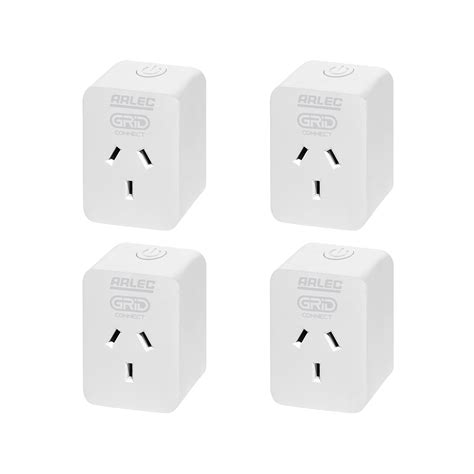 Arlec Grid Connect Smart Plug In Socket With Energy Meter 4 Pack