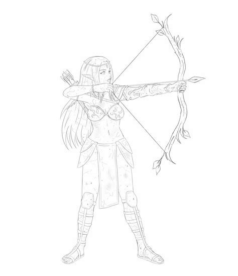 Sketch Archer Girl By Katzueki On Deviantart