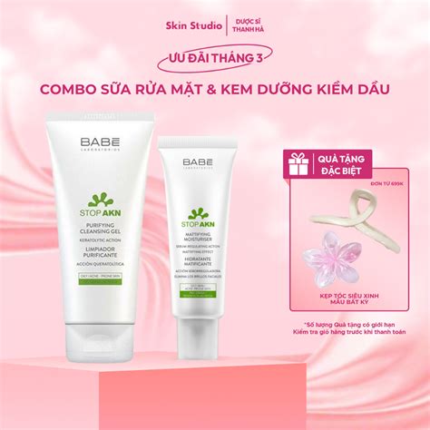 Combo S A R A M T Kem D Ng Ki M D U Gi M Nh N D Nh Cho Da D U M N Babe Mattifying Moisturiser