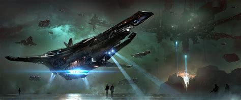 Download Star Citizen Landing Spacecraft Wallpaper