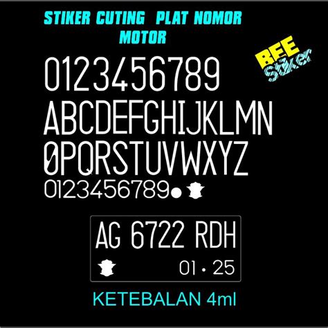 Jual Stiker Sticker Plat Nomor Motor Fospor Shopee Indonesia