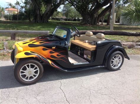 Acg Flames California Roadster Golf Cart Street Legal Lsv 4 Passenger