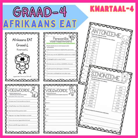 Graad 4 Afrikaans Eat Kwartaal 4 Werkboekie • Teacha