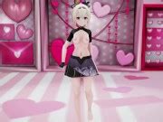 Kazama Iroha Hentai Undress Dance Lap Tap Love Mmd D Hololive Samurai Girl Dark Purple Eyes