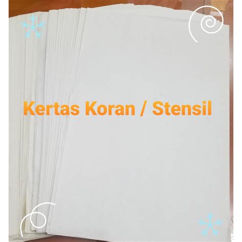 Jual Kertas Koran Kertas Buram Kertas Stensil Kertas Ubi Kertas