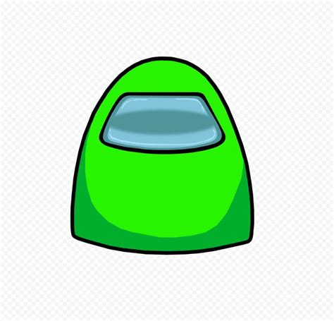 HD Lime Among Us Character Crewmate Face Front View PNG