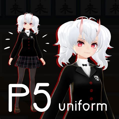 [vroid] P5 Uniform Cosplay Girls 2wintails Booth