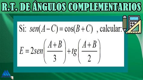 Razones Trigonométricas De ángulos Complementarios Ejercicios