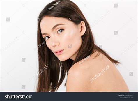 Halfturn Portrait Nude Asian Woman Brown Stock Photo Shutterstock
