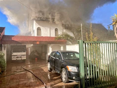 Un incendio afecta a una casa en Concepción