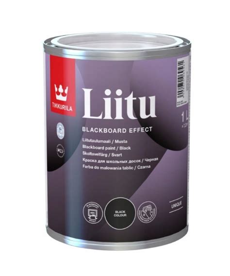 Купить TIKKURILA LIITU Краска для школьной доски Черная 1л: отзывы ...