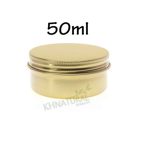 Empty Tin Cosmetic Pots Jar Box Containers Aluminium Gold 50ml Etsy