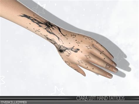 Ciara Left Hand Tattoos Overkill Simmer Sims 4 Tattoos Sims 4