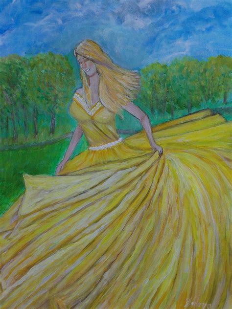 Golden Lady Painting by Yuliya Milinska