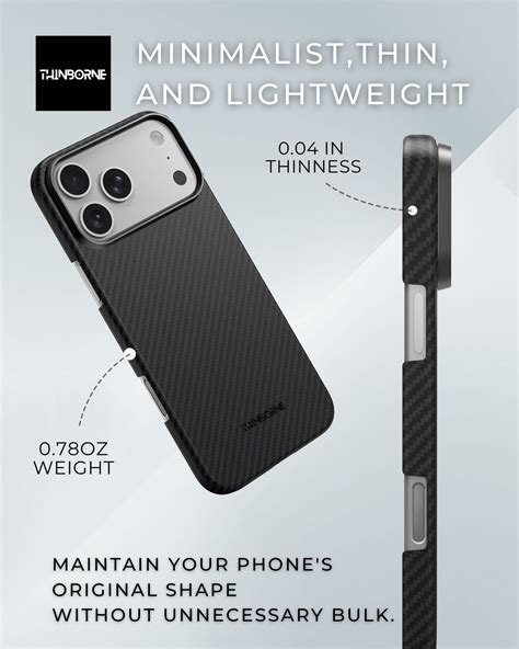Thin iPhone 17 Pro Max Case – Ultra-Slim Aramid Fiber with MagSafe