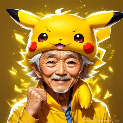 Gradual Metamorphosis of an Elderly Chinese Man into a Pikachu | Stable Diffusion Online