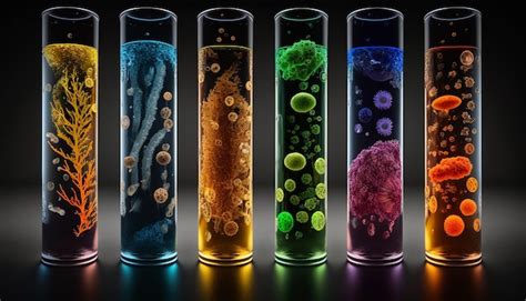 Premium Photo | Bacteria in test tubes in the laboratory generative ai