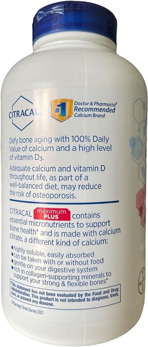 Citracal Calcium Citrate Caplets D3 280 Ct Packaging May Vary