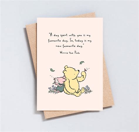 Winnie The Pooh Favourite Day Quote Birthday Anniversary Best Friend Greeting Card