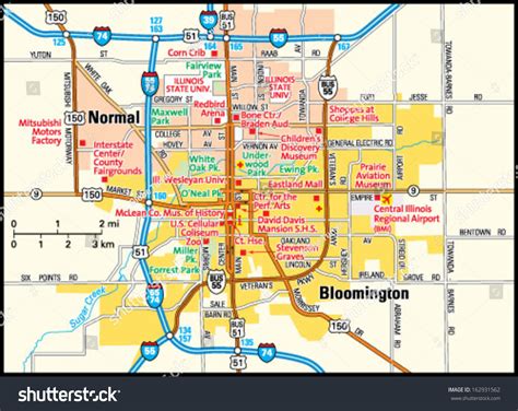 Bloomington Illinois Area Map