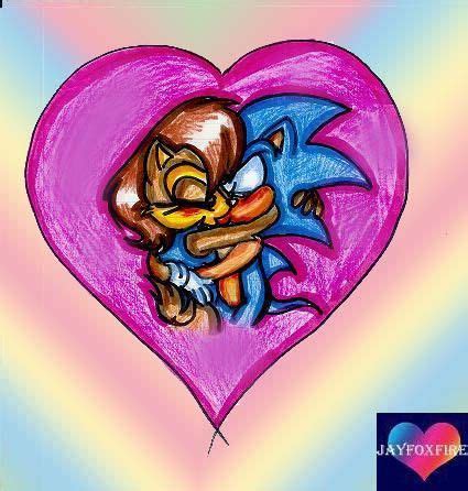 Sonic X Sally Kissing By Jayfoxfire On DeviantArt Sonic Sally Sonic