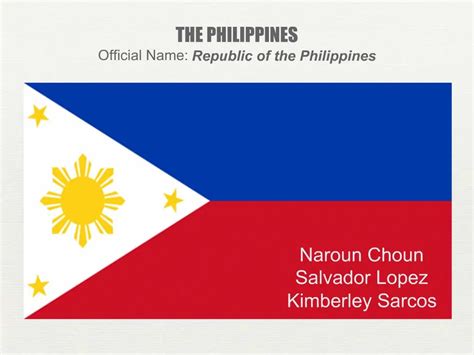 PPT - THE PHILIPPINES Official Name: Republic of the Philippines ...