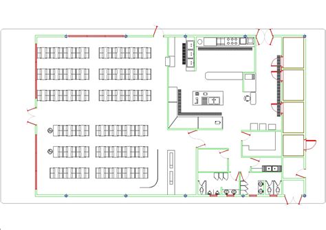 Comedor Escolar En Autocad Descargar Cad Gratis Mb Bibliocad