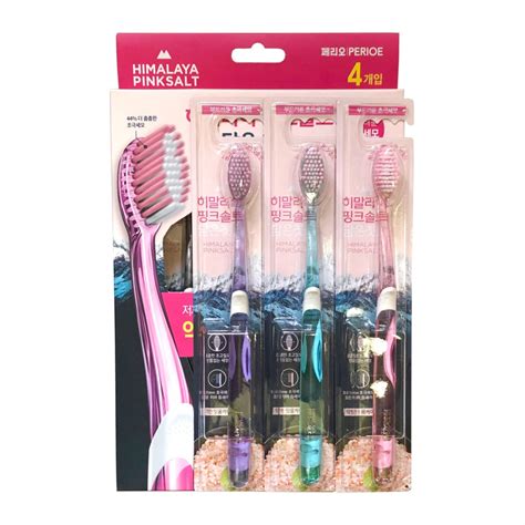 Набор зубных щеток (4шт) Toothbrush Himalaya Pink Salt Perioe