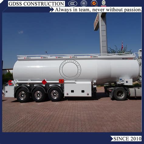 3 Axle 45000 Liters Liquid Fuel Transport Truck Semi Tank Trailer