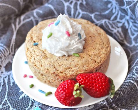 Healthy Single Serving Vanilla Microwave Cake Gluten Freevegan