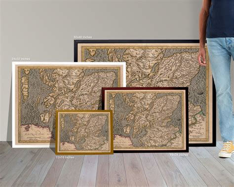 Medieval Old Map of Scotland Giclée Reproduction of Vintage - Etsy