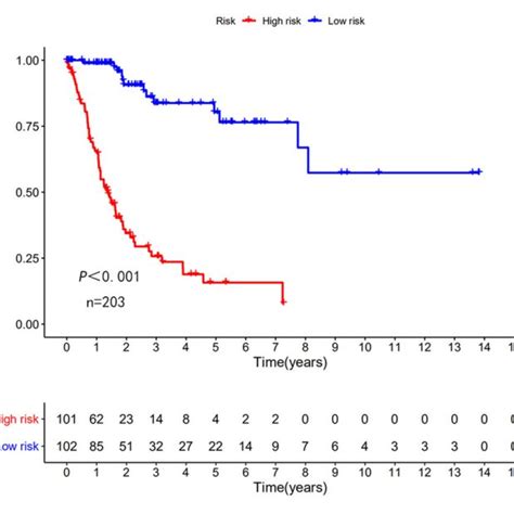 Kaplan Meier Km Survival Curve Of The Autophagy Related Lncrna Bc