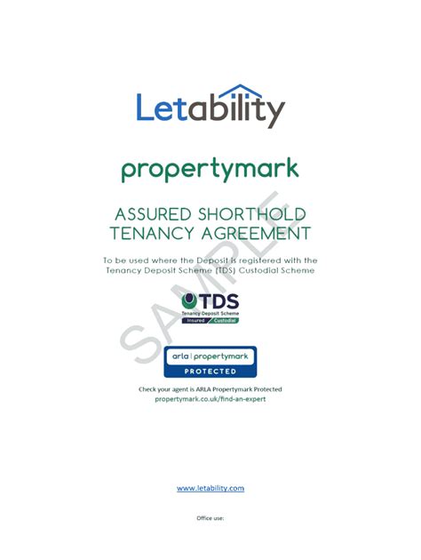 Fillable Online Assured Shorthold Tenancy Agreements Info Guides