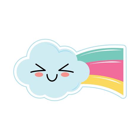 cute rainbow cloud 10818025 Vector Art at Vecteezy