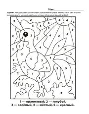 Раскраски по цифрам до 5 | 24 раскраски