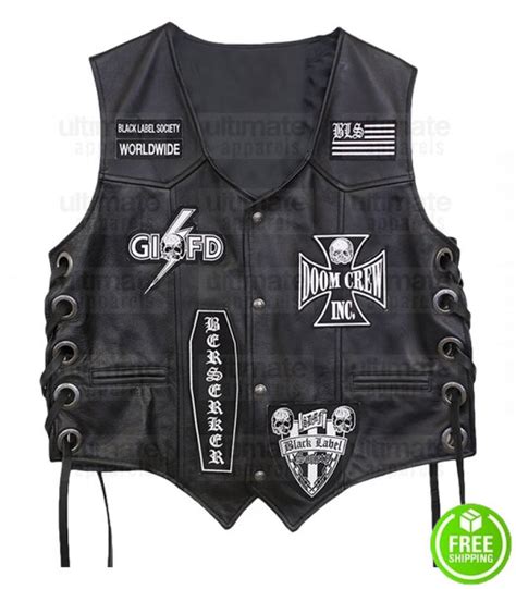 Buy Black Label Society Leather Vest