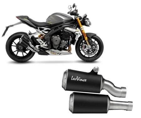 15247B Terminale Scarico Leovince LV 10 BLACK EDITION TRIUMPH SPEED