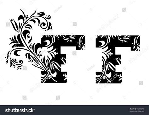 Decorative Letter F Your Design Stock Vector 78358612 Shutterstock