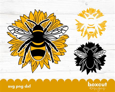 Sunflower Svg Sunflower And Bee Svg Sunflower And Butterfly Etsy