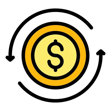 Icono de convertidor de monedas de dinero contorno de monedas de dinero
