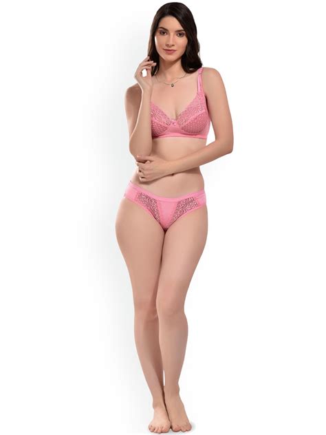 Buy UNITRUST Lace Non Padded Lingerie Set Net Bra Panty Set Lingerie Set For Women 33782617