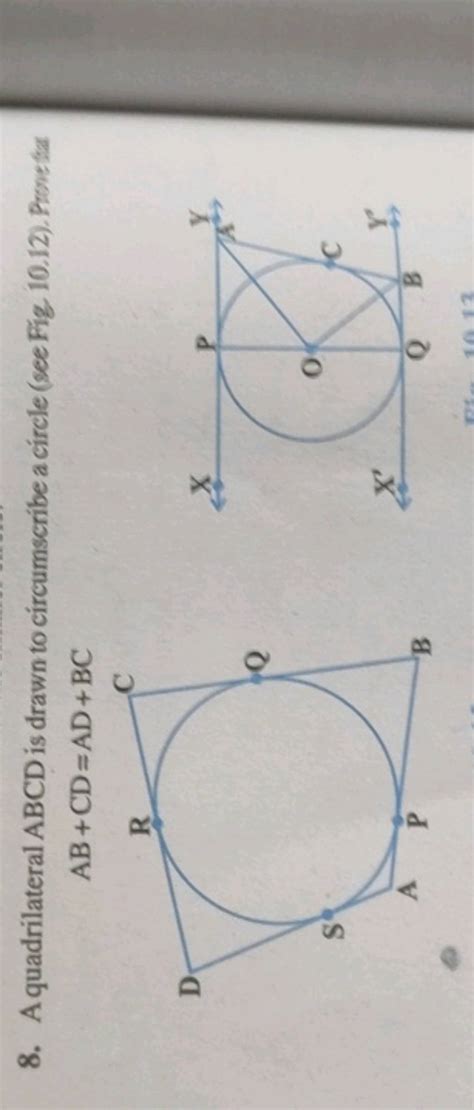 A Quadrilateral Abcd Is Drawn To Circumscribe A Circle See Fig