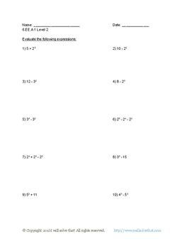 Th Grade Math Expressions And Equations