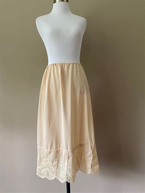 27 Van Raalte Opaquelon Half Slip Nude Large Lace Extender Etsy